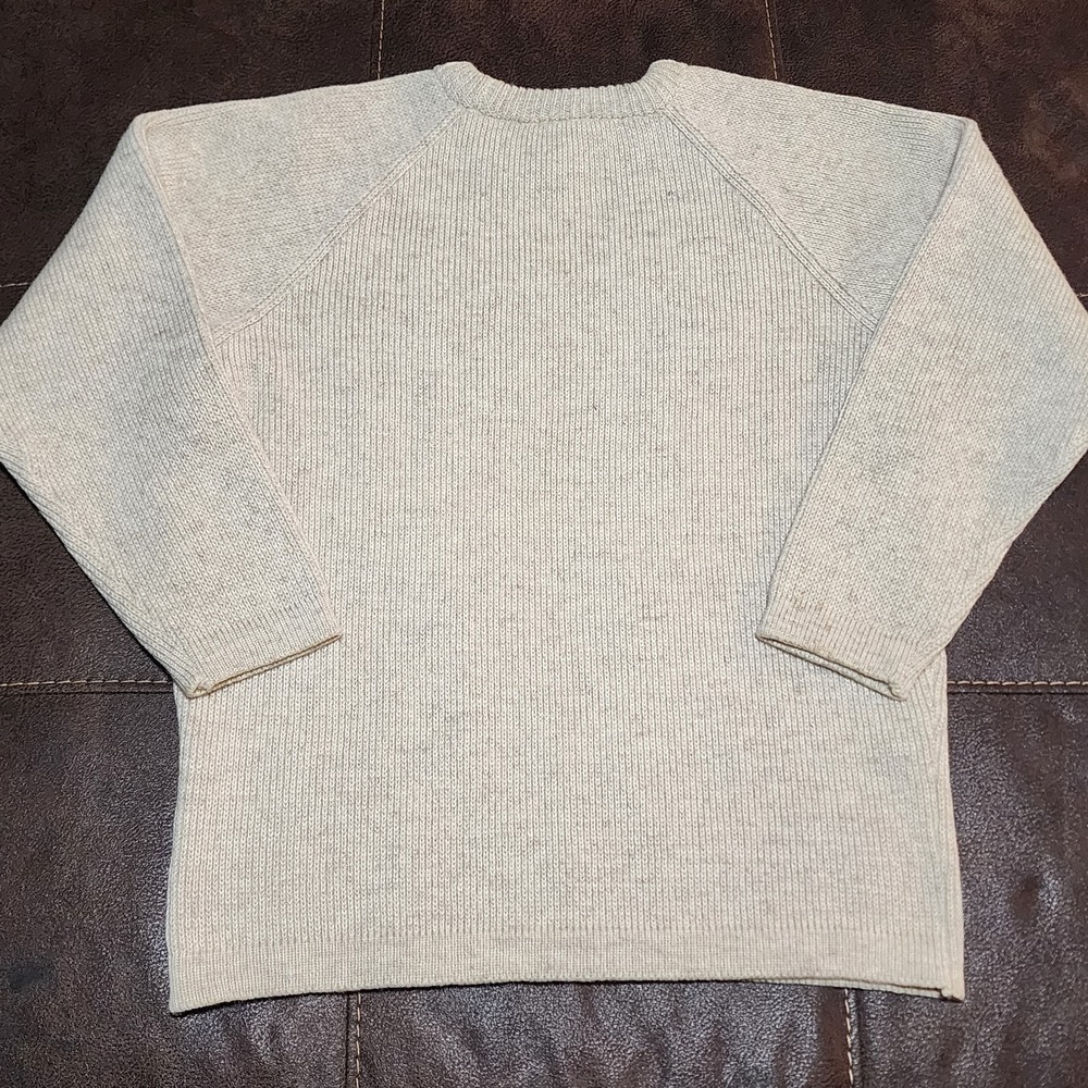 Norsewear Sweater Mens Large Beige Wool Crewneck Raglan Knit Pullover Warm - Picture 6 of 10